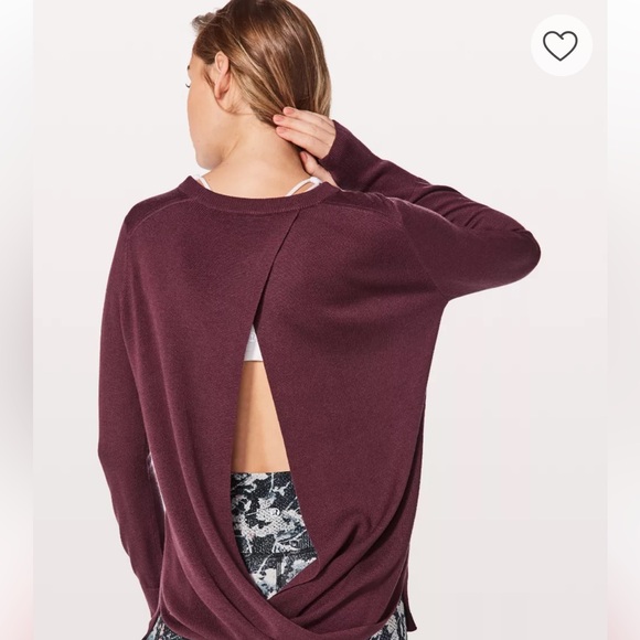 lululemon athletica Sweaters - Lululemon Bring It Backbend Cashmere Blend Sweater Maroon Medium
